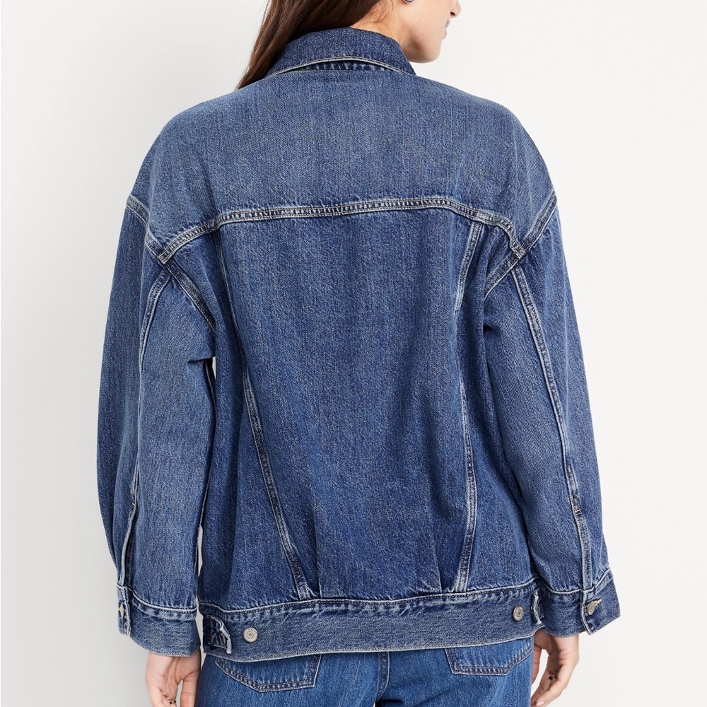 Oversized Jean Trucker Jacket - Picture 2 of 4